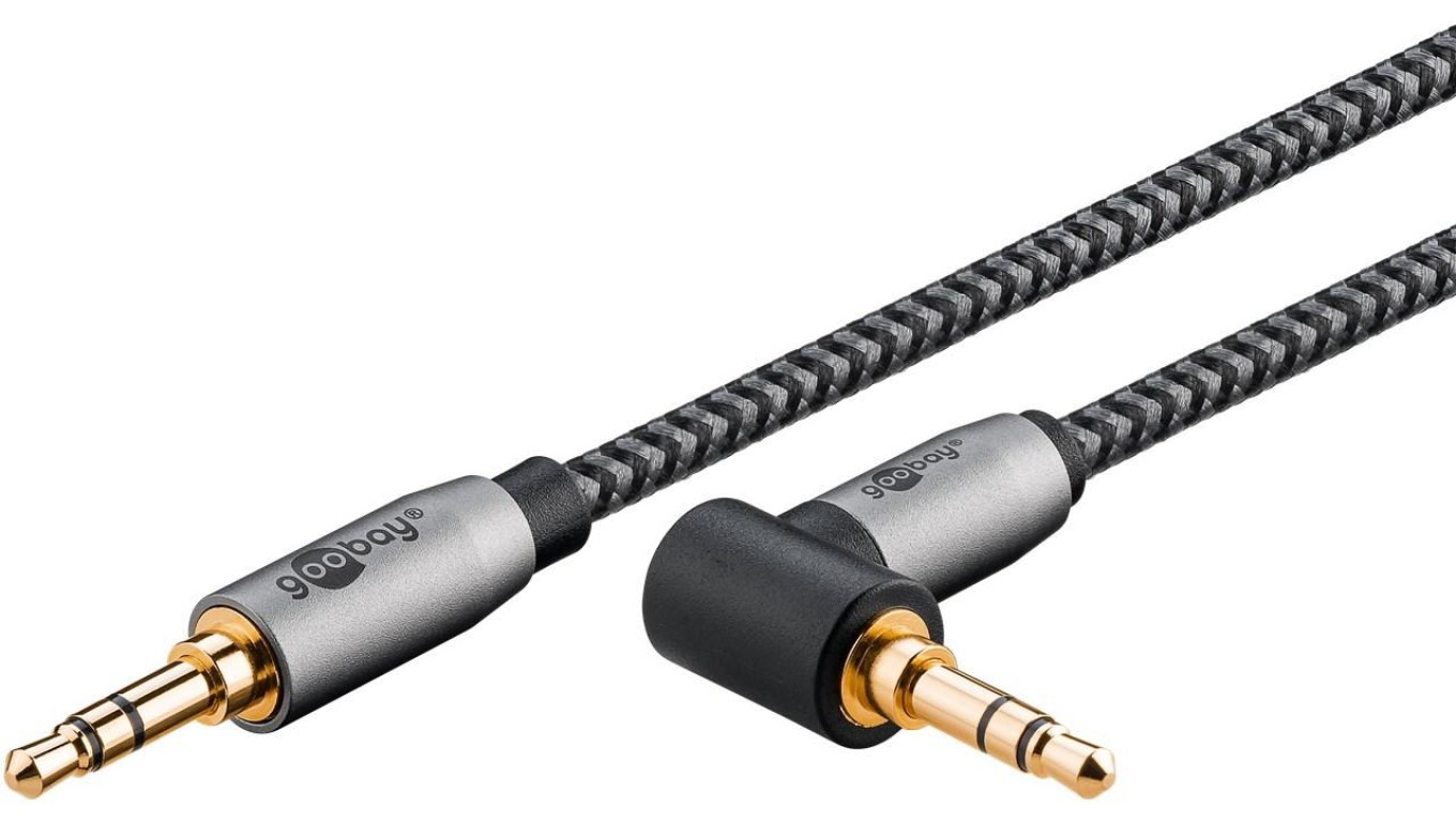 Кабель poczeniowy audio AUX стерео 35 мм 903 м серый из акульей кожи - Dugo k 3790₽