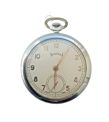 Vintage Swiss Services Taschenuhr 7 Jewels