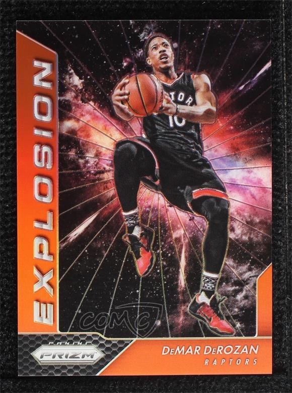 2016-17 Panini Prizm Explosion Orange Prizm 1/49 DeMar DeRozan #12