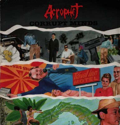 Acrophet Corrupt Minds Roadrunner Records Vinyl LP 33 RPM (1988) EX