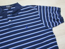 Polo Ralph Lauren Men's Logo Short Sleeve Cotton Polo Shirt Blue Stripe XL 