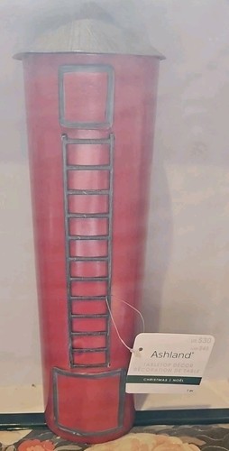 Kamin Weihnachten rot Metall Silo Ashland Tischplatte Deko - Bild 2 von 7