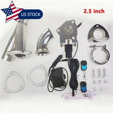 2.5 inch Electric Exhaust Valve Kit Y Pipe Control Valve Motor w/ Remote Switch