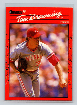 1990 Donruss #308a Tom Browning