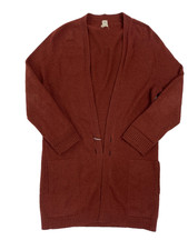 Hermes Maroon 100 Cashmere Cardigan Womens UK 8 EU 36
