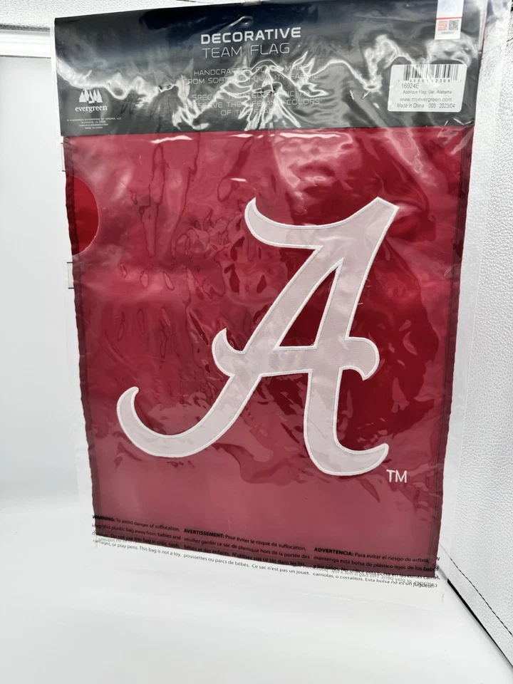 Bandera de jardín premium University of Alabama Crimson Tide, doble cara Foto 4 de 4
