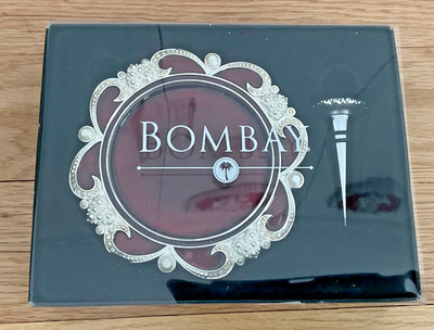 New BOMBAY Luxury Scarlett Wine Bottle Coaster and Stopper Deep Ruby Red Silver