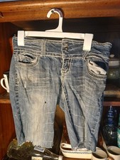 Women's 1st kiss Size 28 Blue Jean Shorts With Rhinestones