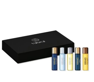 5pc Versace mens cologne set MINI SPRAY Dylan Blue Eau Fraiche Eros Energy Homme