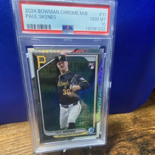 2024 Bowman Chrome Paul Skenes #31 Mojo Refractor Rookie PSA 10 Pirates MLB