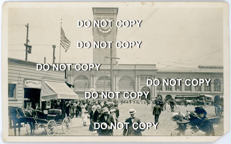 Antique 1900 Photograph Gunst Cigars Ferry Building Embarcadero San Francisco CA