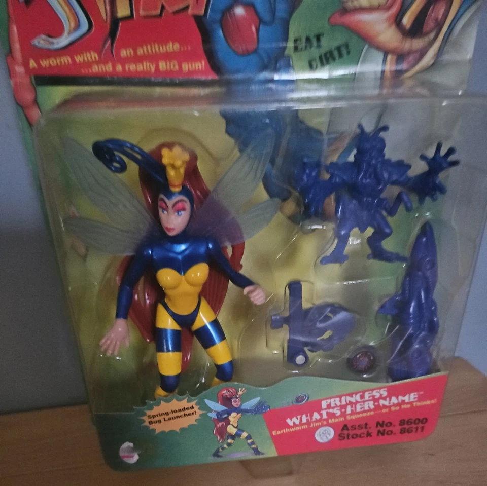 Figura de acción Earthworm Jim Princess What's-Her-Name 5" 1994 NUEVO Playmates Foto 4 de 4
