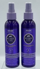 Lot of 2 Hask Blonde Care 5-in-1 Leave-In Spray w Elderberry  Vitamin C 6 fl oz