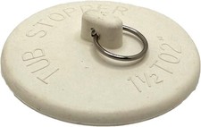 Rubber Tub/Sink Stopper for 1 1/2" to 2" Drains - Split Ring for Easy Removal -
