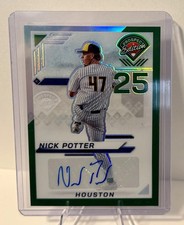 2025 Panini Prospect Edition Auto Nick Potter #54 Green Prizm (Astros)