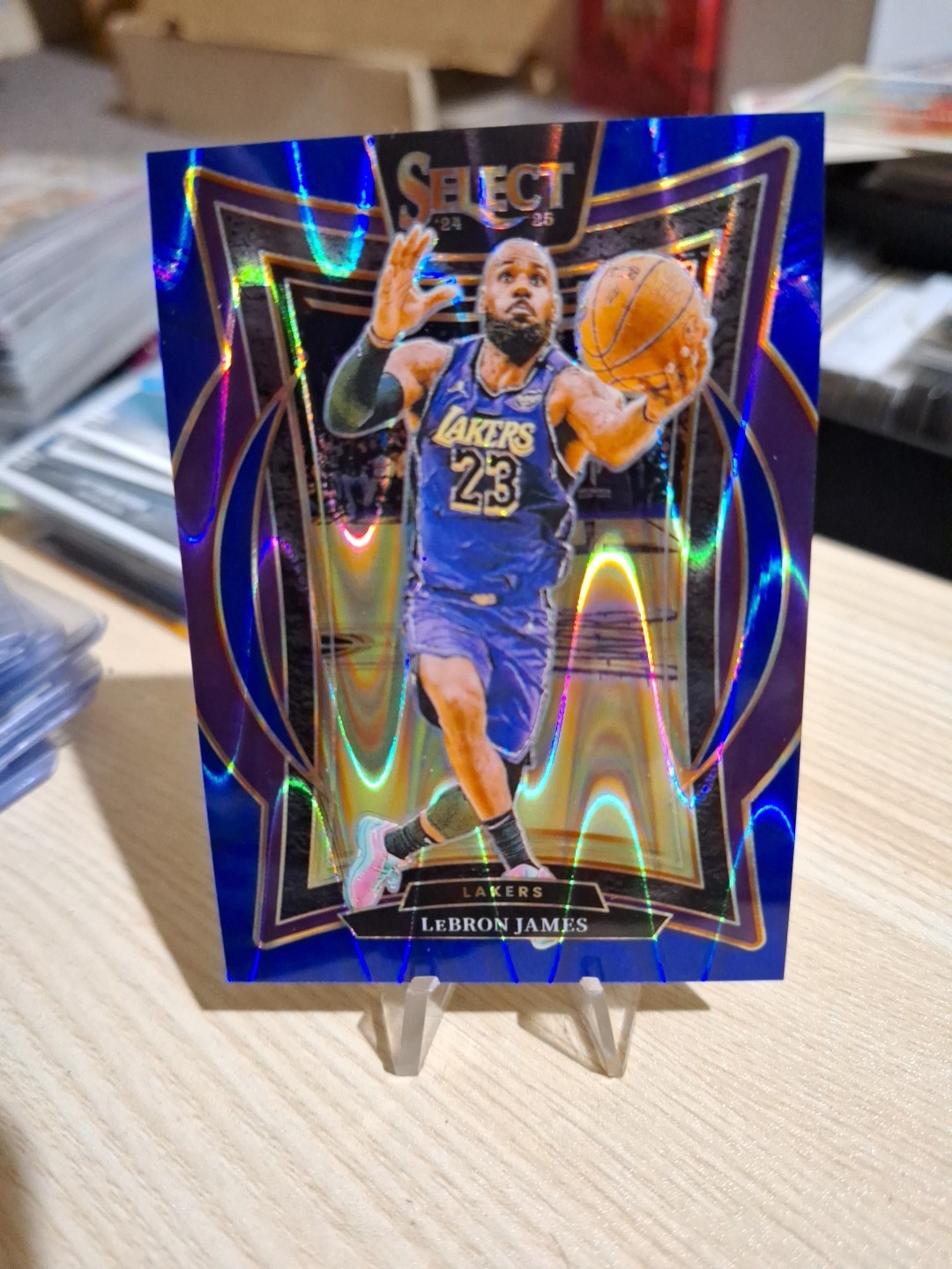 2024-25 Panini Select - /99 Tectonic Concourse LeBron James #54 Blue Prizm