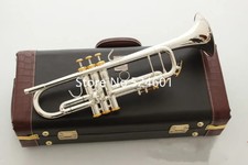 LT180S-37 Trumpet B Flat Silver Plated Professional Trumpet with Case mouthpiece