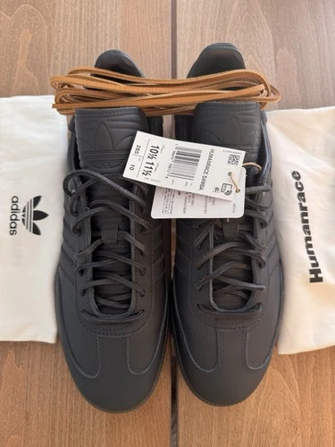 Adidas X Pharrell Originals Humanrace Charcoal Samba Sneakers W Extra Laces New