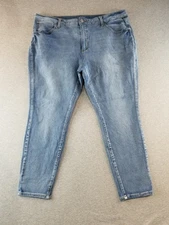 Time and Tru Jeans Womens Sz 22 High Rise Skinny LightWash Stretch Mat. Normcore