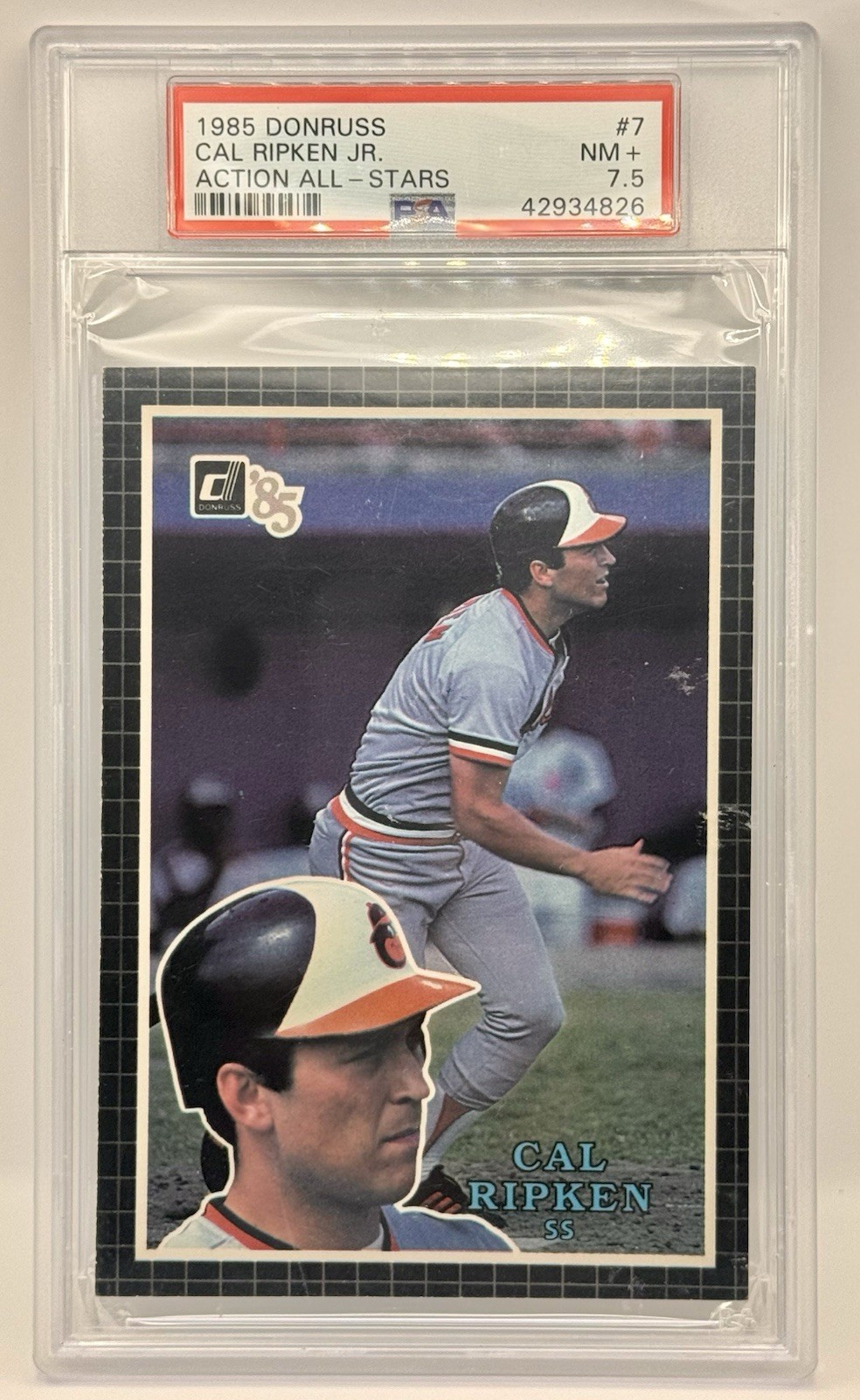 1985 Donruss Action All-Stars Jumbo 3x5 #7 Cal Ripken Jr. HOF PSA Orioles