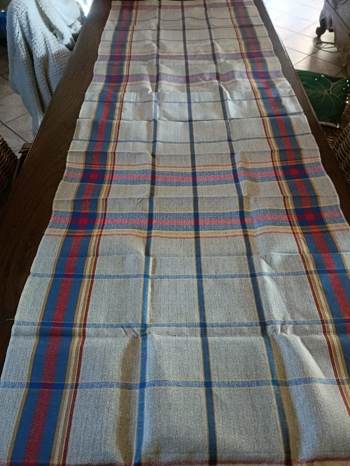 linge ancien Métrage de Tissu en Metis Neuf Ancien Pour Torchons 192 x 63,5 cm - Photo 3/4
