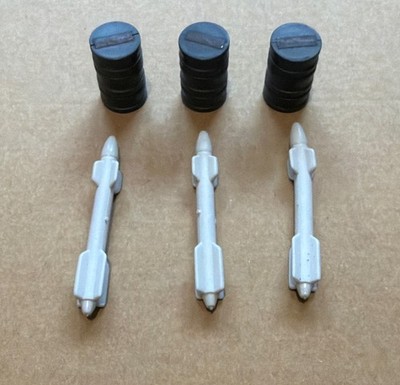GI Joe ARAH Vehicle  Whale Missiles (3) And Depth Charges (3) Parts Lot