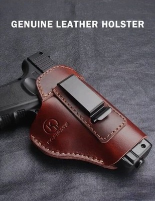 Brown IWB Leather Hip Gun holster For Hi-Point C-9,CF-380