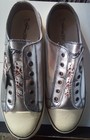Size 13 Ed Hardy Silver Slip-On Shoes Original Box + Key Chain Brand New Unworn — photo 3