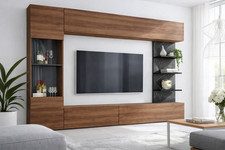 LAZANDO 250cm TV Wall Unit Set – Modern Living Room Entertainment Cabinet LED