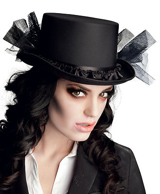 ladies black top hat