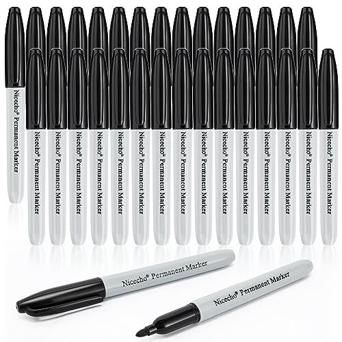 Permanent Markers, Black Permanent Marker Pens, 30 Count Fine Point Basic-image