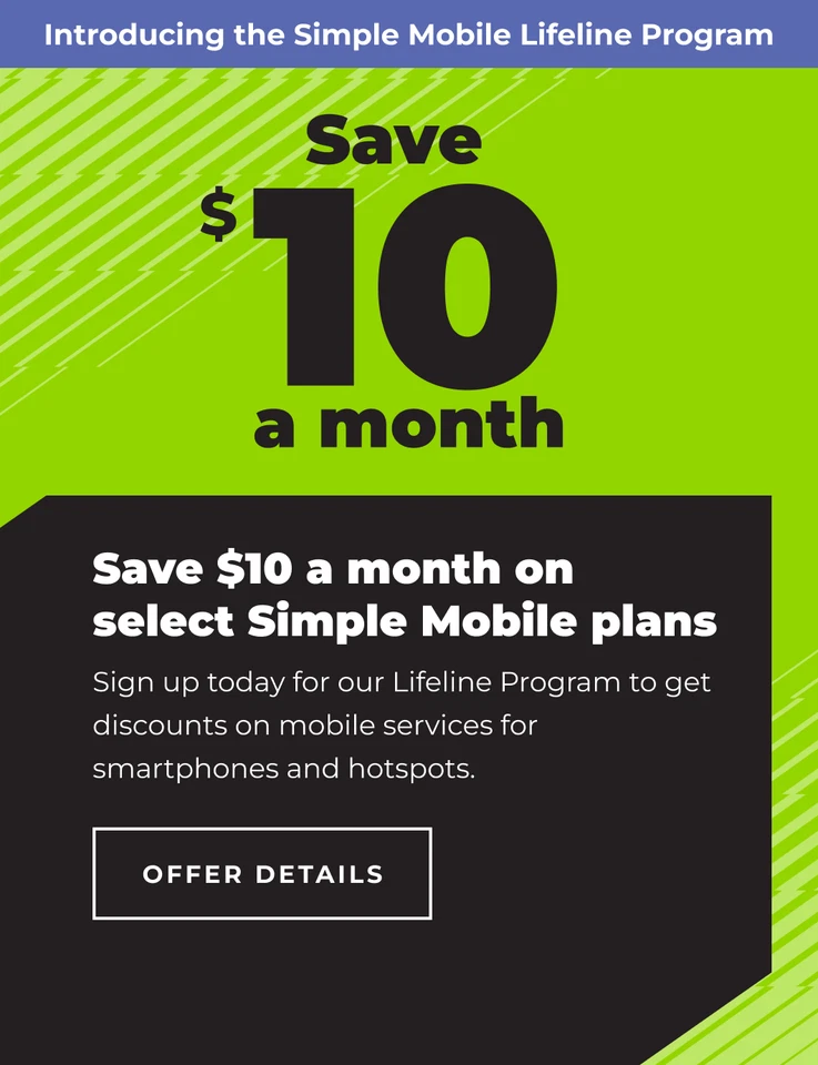 SIMPLE MOBILE eSim available $50 plan 2 months Truly unlimited with 5GB Hotspot - Image 2 of 4