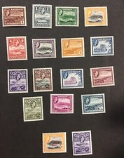 Antigua 1953-1956 VF-XF MNH Sc#107-121, Sc#125-126, Cv$78.     (W51)