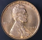 1941 S LINCOLN CENT BU FRESH FROM ORIGINAL ROLL-LOT AA-8209