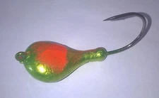 10 SPARKIE BLACKFISH Jigs Heads Tautog Tog Candy Green w/Orange Sprinkle T&A JIG