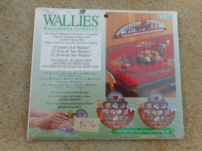 PKG o 25 Noah's Ark Wallpaper Cutouts by Wallies/12124/Nursery Wall Decor/craft 