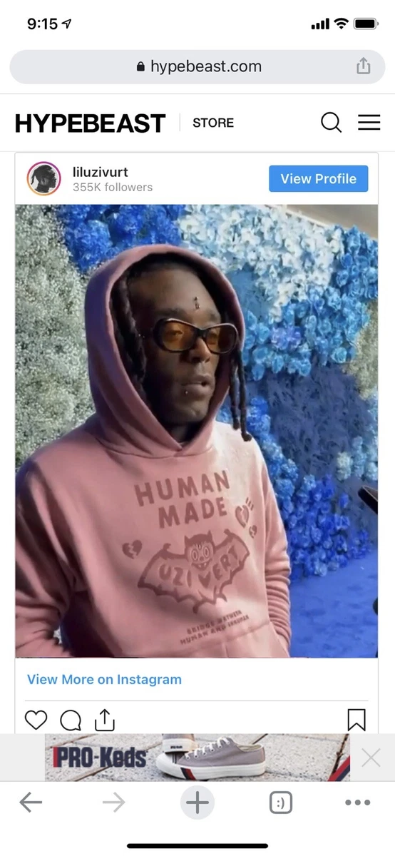 Human Made x Lil Uzi Vert Hooded Sweatshirt - Size LARGE