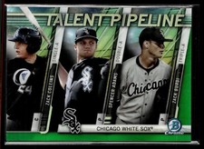 2017 BOWMAN CHROME GREEN /99 TALENT PIPELINE WHITE SOX COLLINS ADAMS BURDI