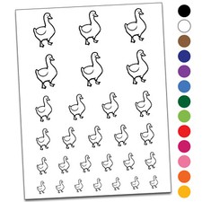 Goose Standing Ominously Temporary Tattoo Water Resistant Set