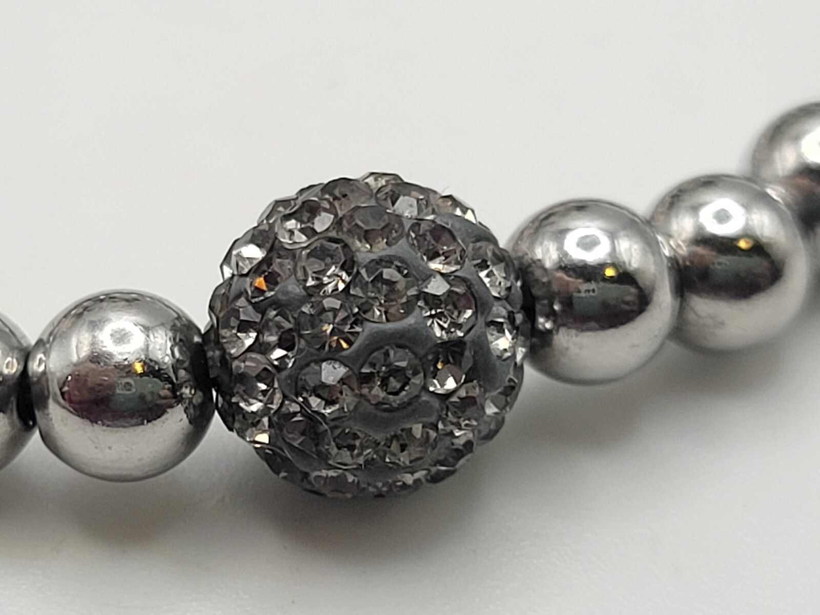 Designer Signed Rustic Cuff  Silver Tone Beaded S… - image 5