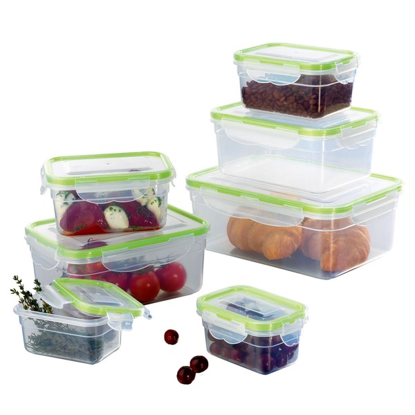 14-Tlg Gourmetmaxx Frischhaltedosen Set Klick-It Vorratsdosen Dosen Gefrierdosen-image