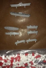 BATTLESHIP Game replacement parts pieces 8 Ships Boats Submarine Red White Pegs