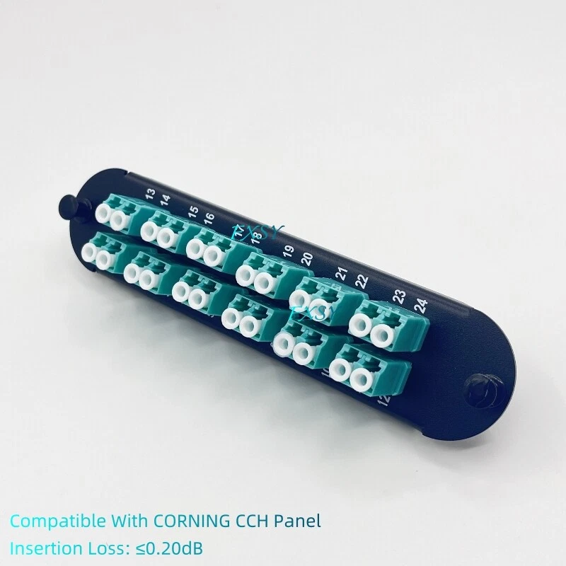 Fiber Optic Adapter Panel 24F Duplex OM3 Compatible for CORNING CCH - Image 3 of 4