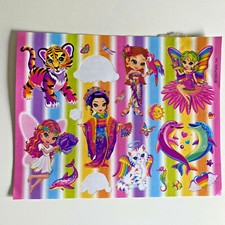 Vintage Lisa Frank Stickers Sheet Tiger Dolphin Cat Girls 90s Parrot Seahorse