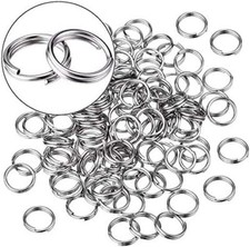  200Pcs 10Mm Stainless Split Rings, Key Chains Link Connector For Connecti