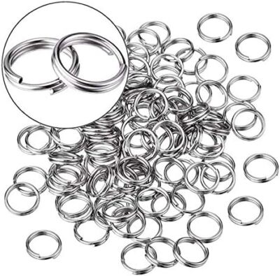  200Pcs 10Mm Stainless Split Rings, Key Chains Link Connector For Connecti