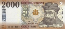 Hungary  2000  Forint  2016   Series EG  Uncirculated Banknote G26