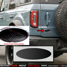 For 21-25 Ford Bronco Matte Black Decal on Rear Emblem Tail Overlay Decals tint