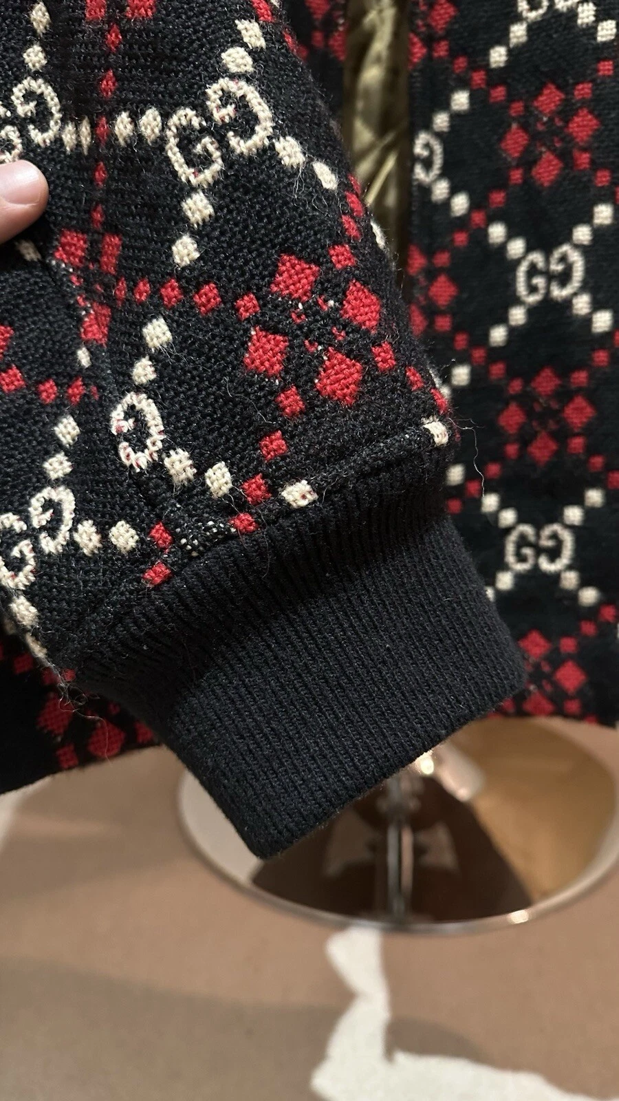 Giacca di lana Gucci Macro GG Diamond