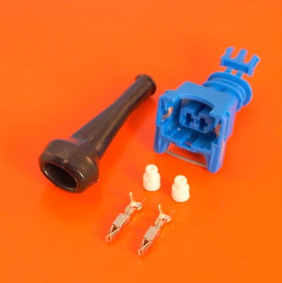 TE CONNECTIVITY Timer di alimentazione junior a 2 vie originale AMP/TYCO blu con terminali avvio e guarnizioni fili